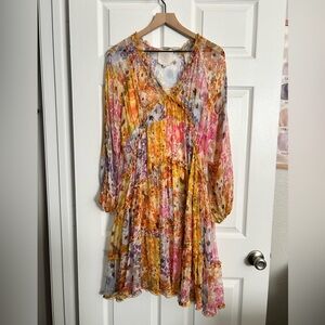 Johnny Was Renee Mini Silk Floral Dress
Small EUC